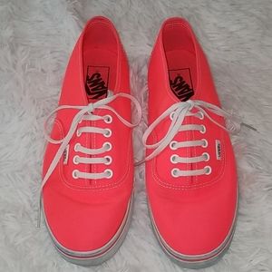 orange shoes vans